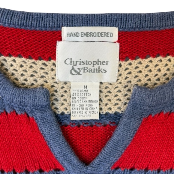 VINTAGE Y2K Americana Crochet American Flag 4th of July Shirt Womens Size Medium - Picture 2 of 6